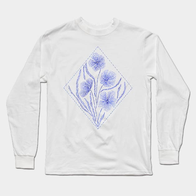 Poppy Long Sleeve T-Shirt by DenesAnnaDesign